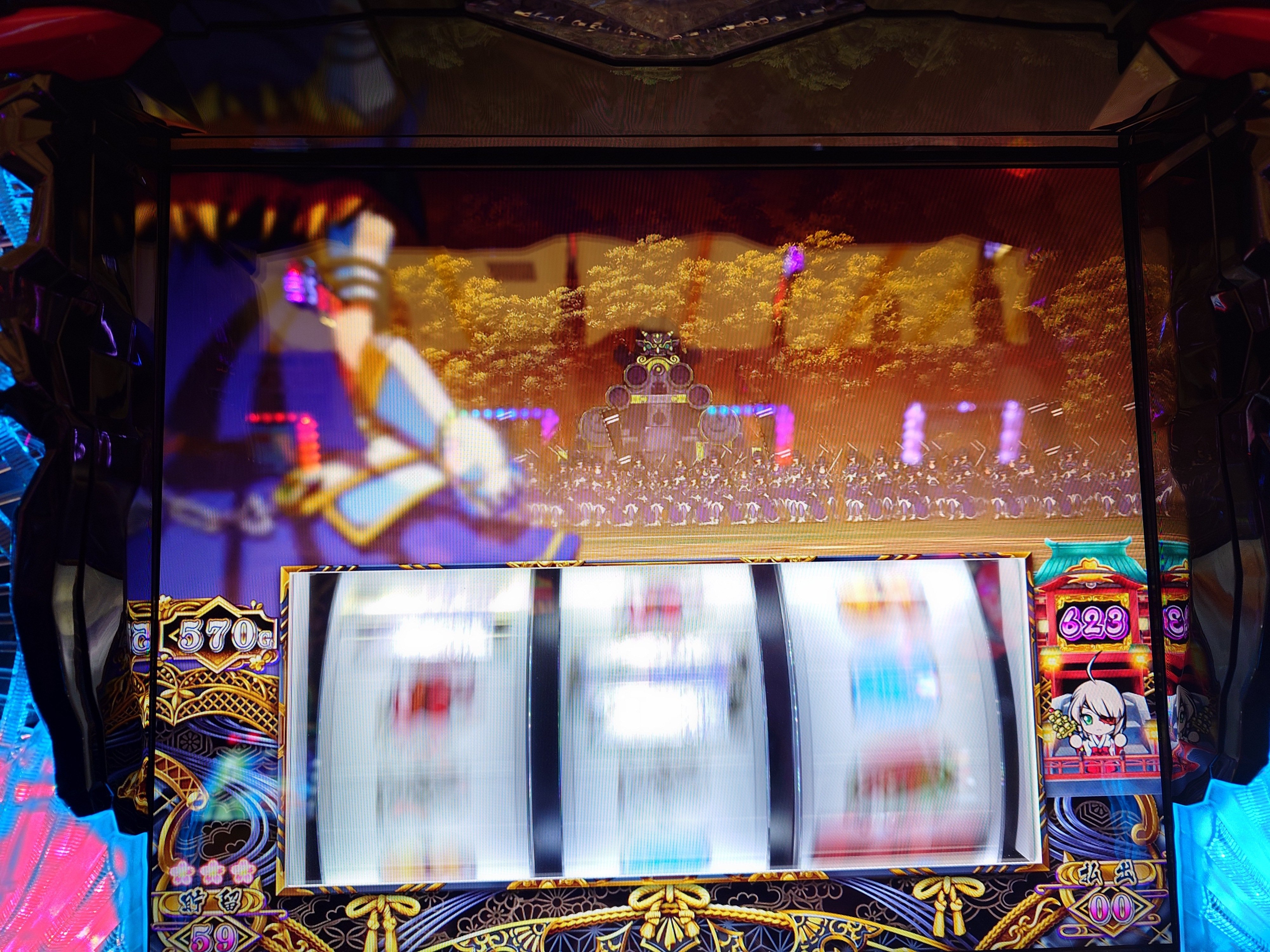 戦国乙女4】スロット稼働記録2025 vol.8 抽選に負け、台選びを間違え