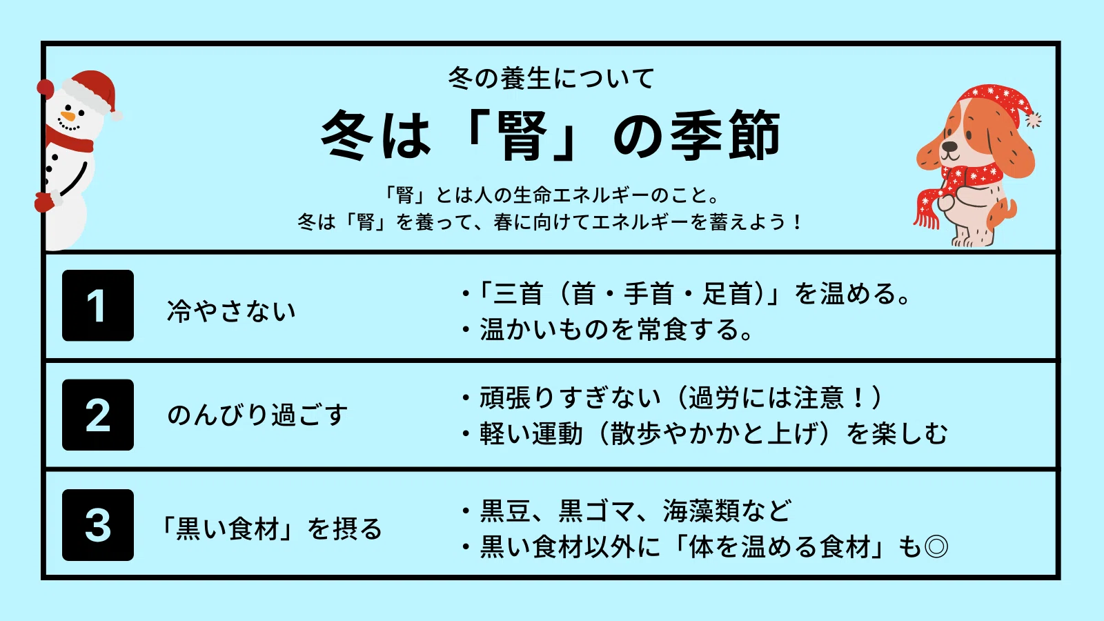 まとめ】冬の養生について｜波希