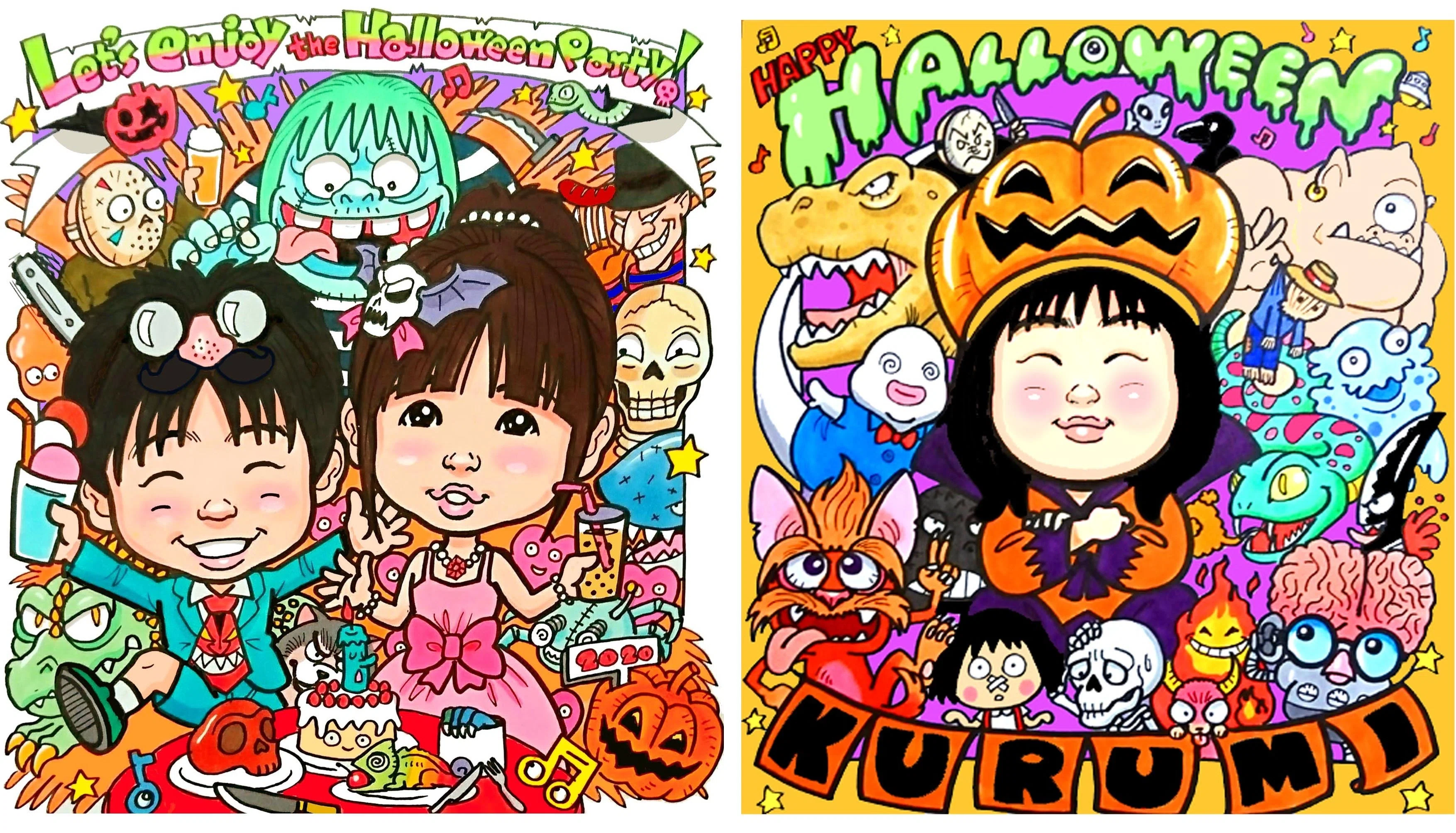 似顔絵の描き方【似顔絵に季節感を】｜いぬづかてつや