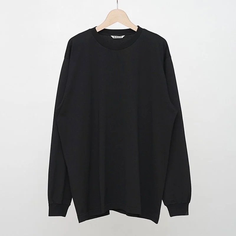 通年使える万能L/S TEE。【AURALEE オーラリー】LUSTER PLAITING L/S