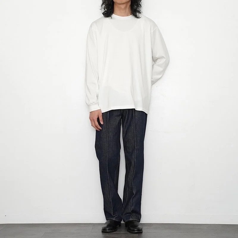 通年使える万能L/S TEE。【AURALEE オーラリー】LUSTER PLAITING L/S