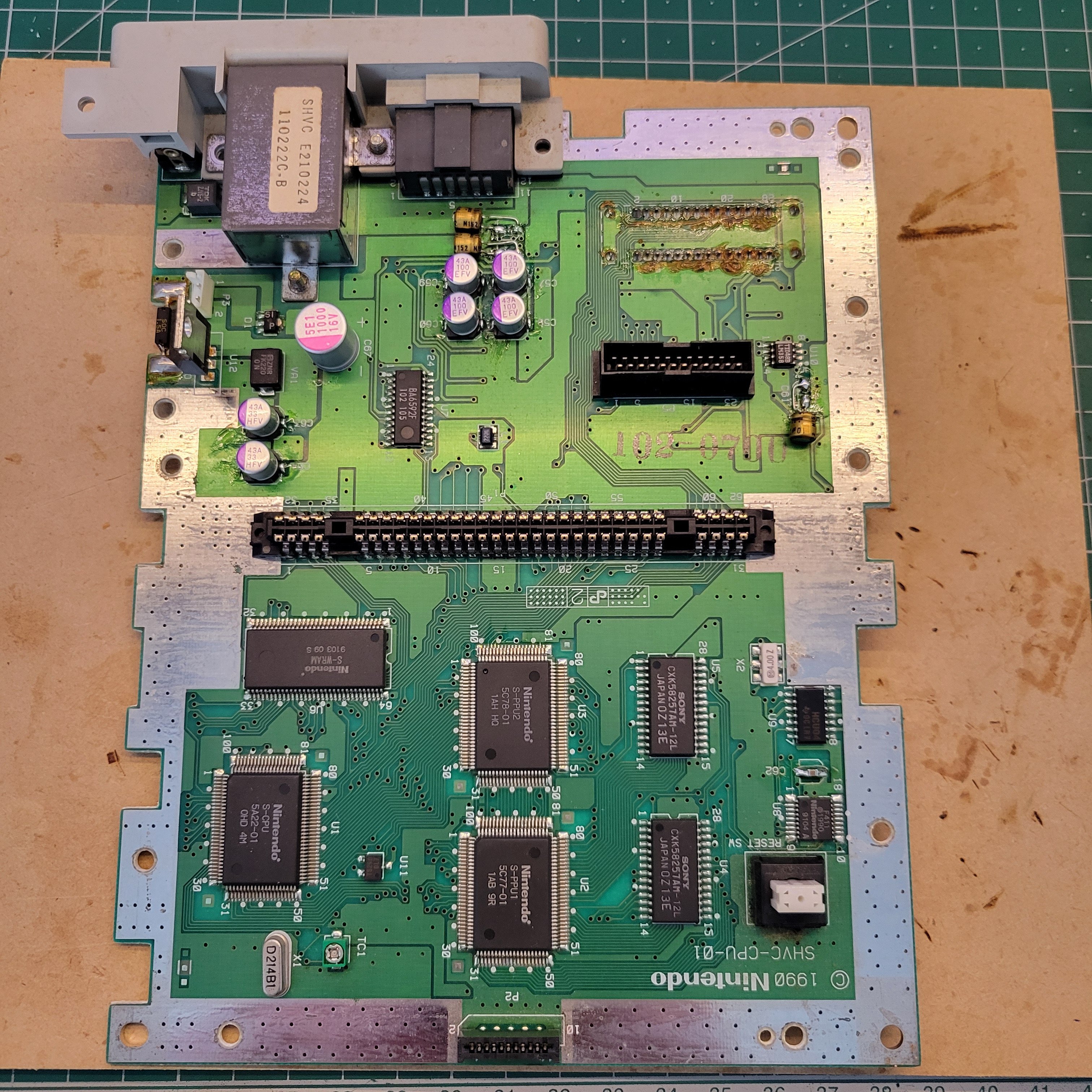 ✓映像コンデンサ新品交換 スーパーファミコン 令和使用レストア