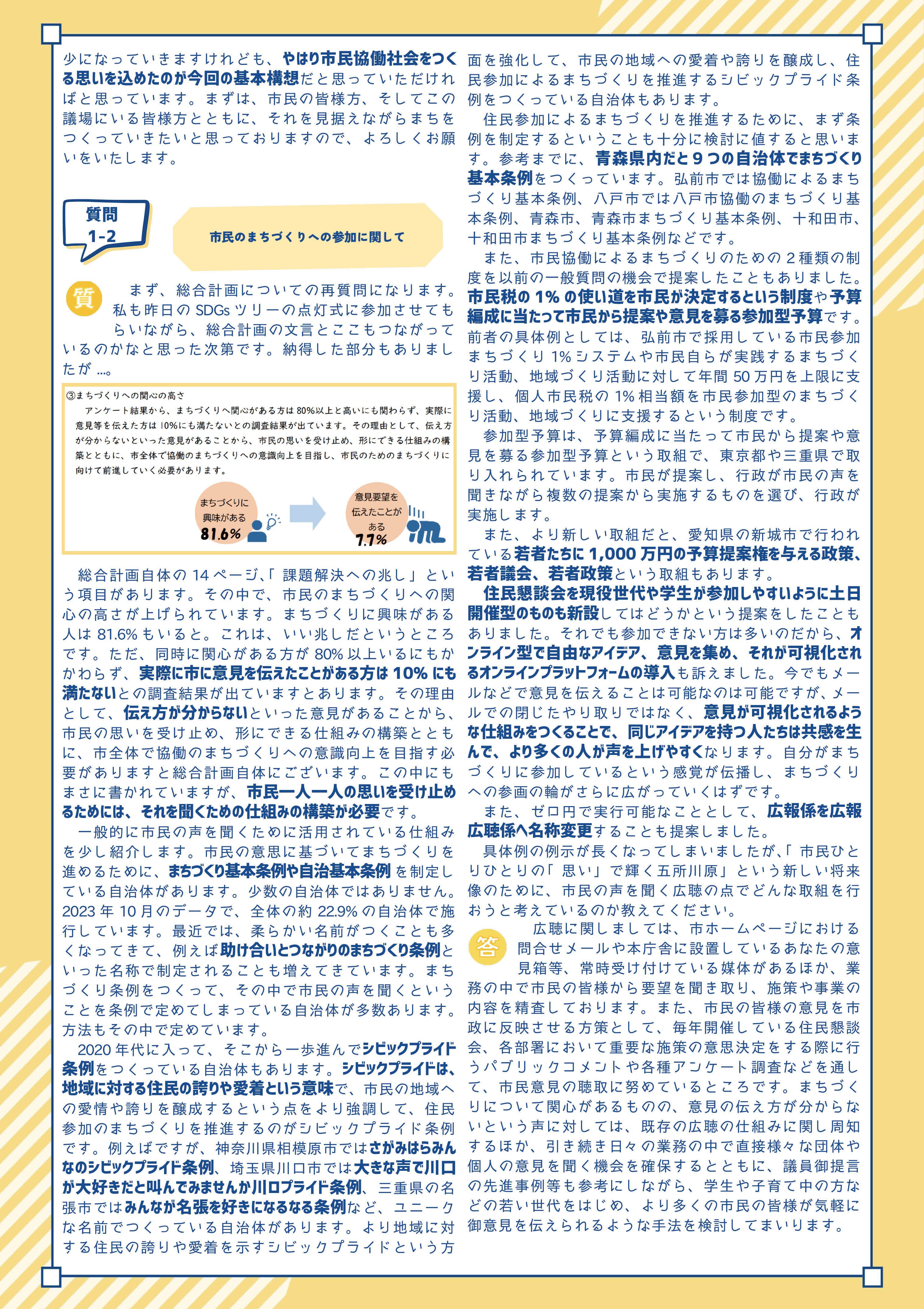 2024年12月議会 一般質問 質疑｜市議（五所川原市）花田かつあき