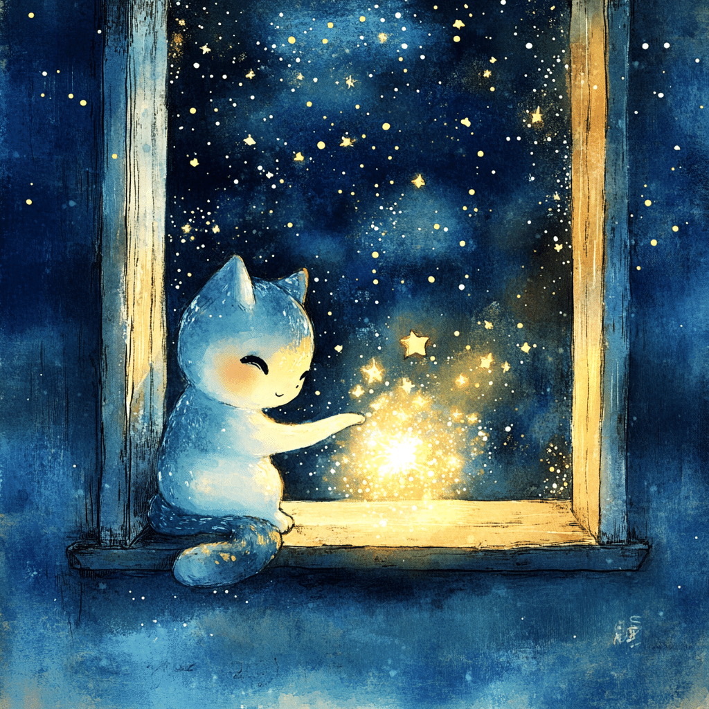 星のねこ(オリジナルストーリー絵画) Amazon.co.jp: ZZPT ゴッホ ウォールアート - 星月夜 猫 キャンバス