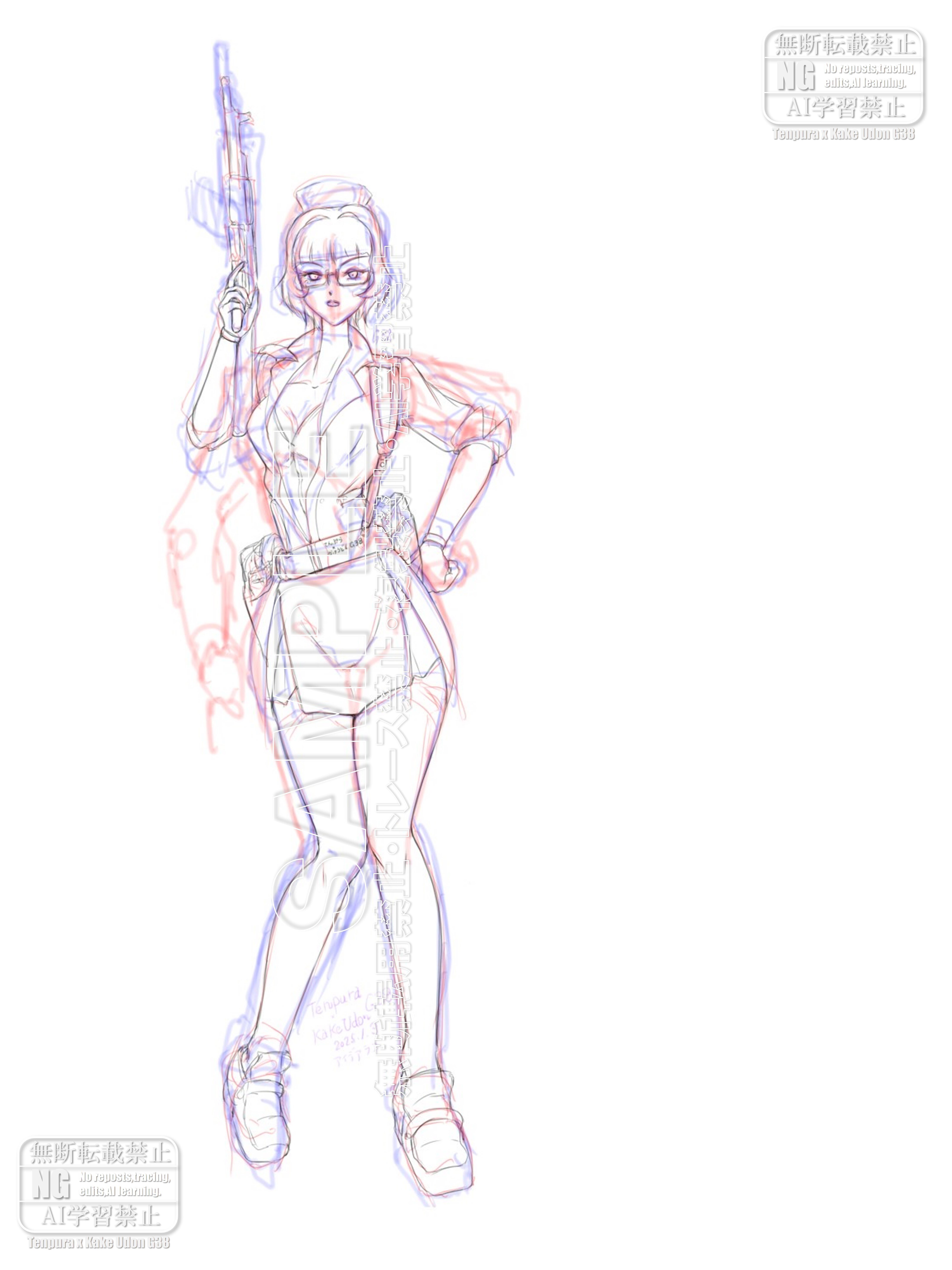 イラスト日記＃012】オリキャラ・メイキング後記｜かけうどん／マルチ