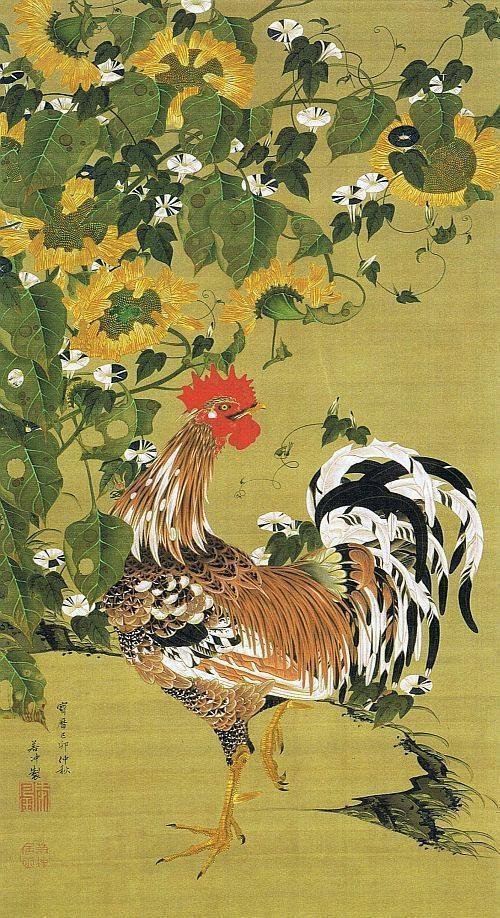 伊藤若冲の鶏、『同じ足』の意味を推理する。｜成願 義夫