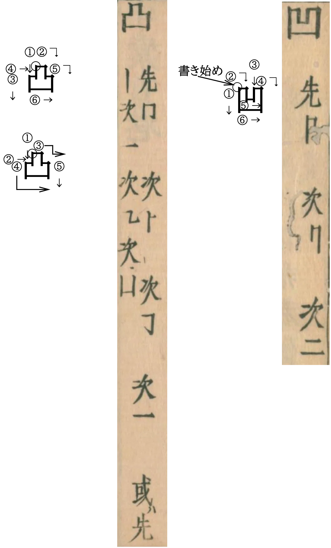凸 書き 順