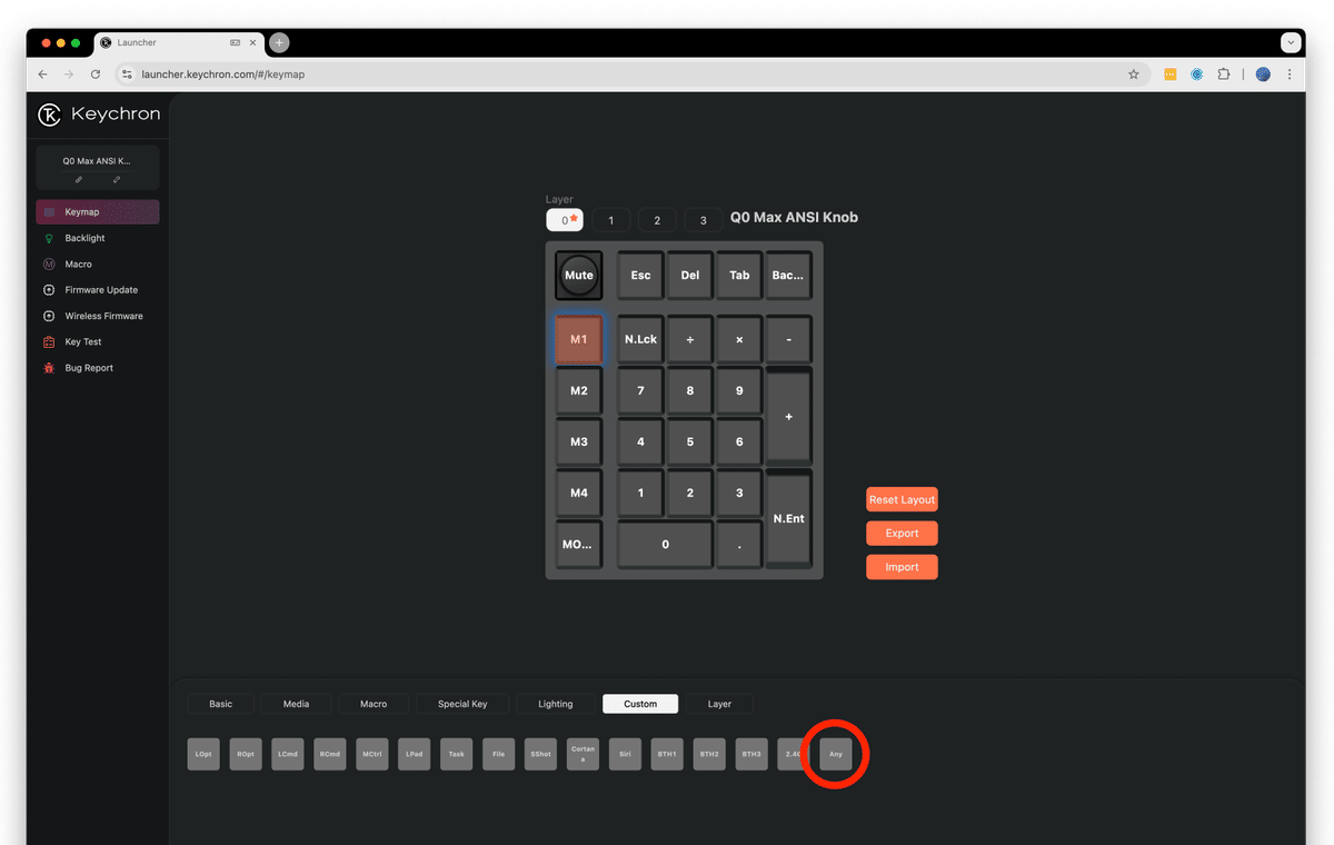 Keychron Q0 MAXという10キーを手に入れてqmkファームウェアで Keychron Q0 MAXという10キーを手に入れてqmkファームウェアで