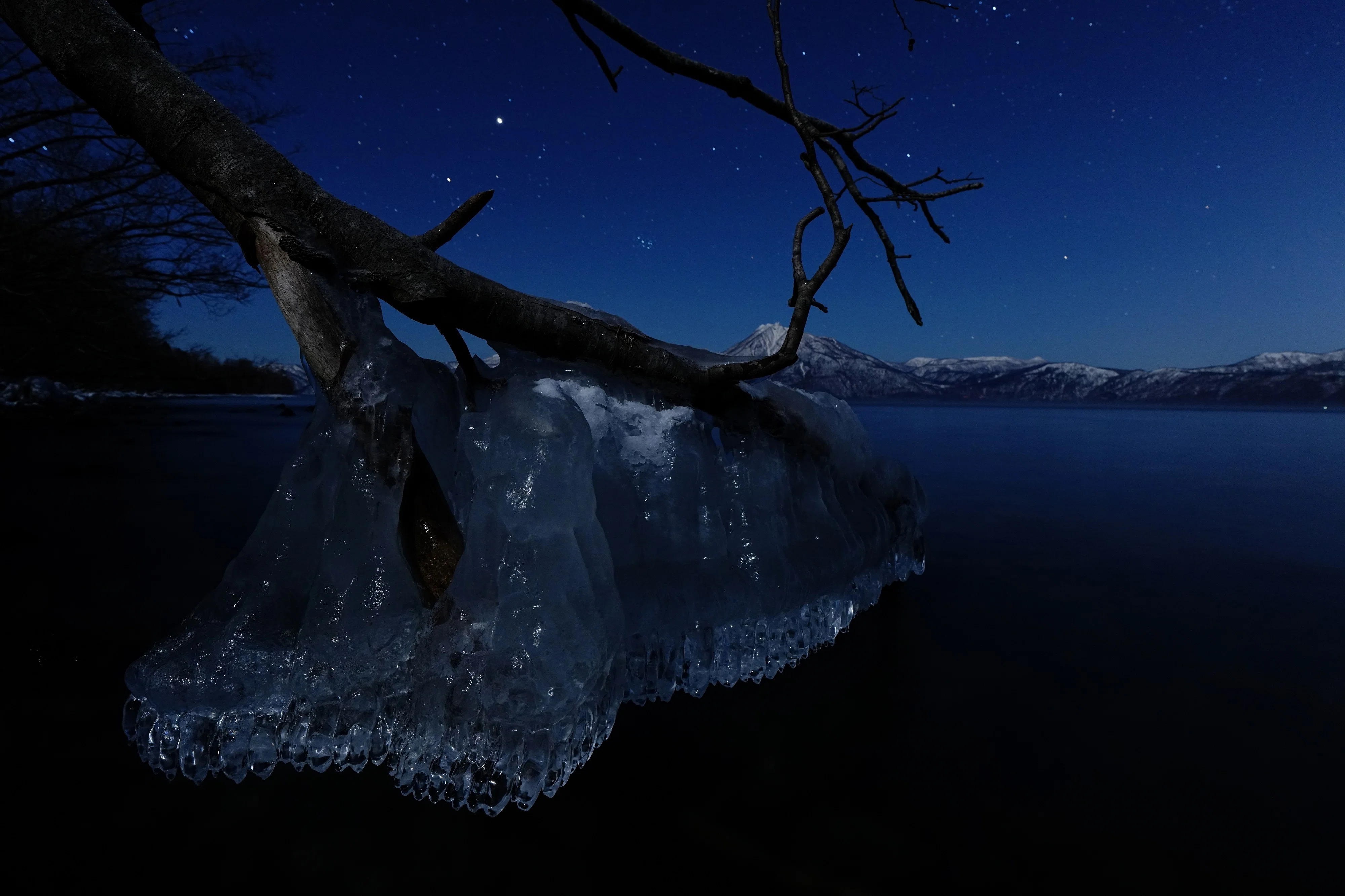 月夜の冬景色｜風景写真 四季の山旅