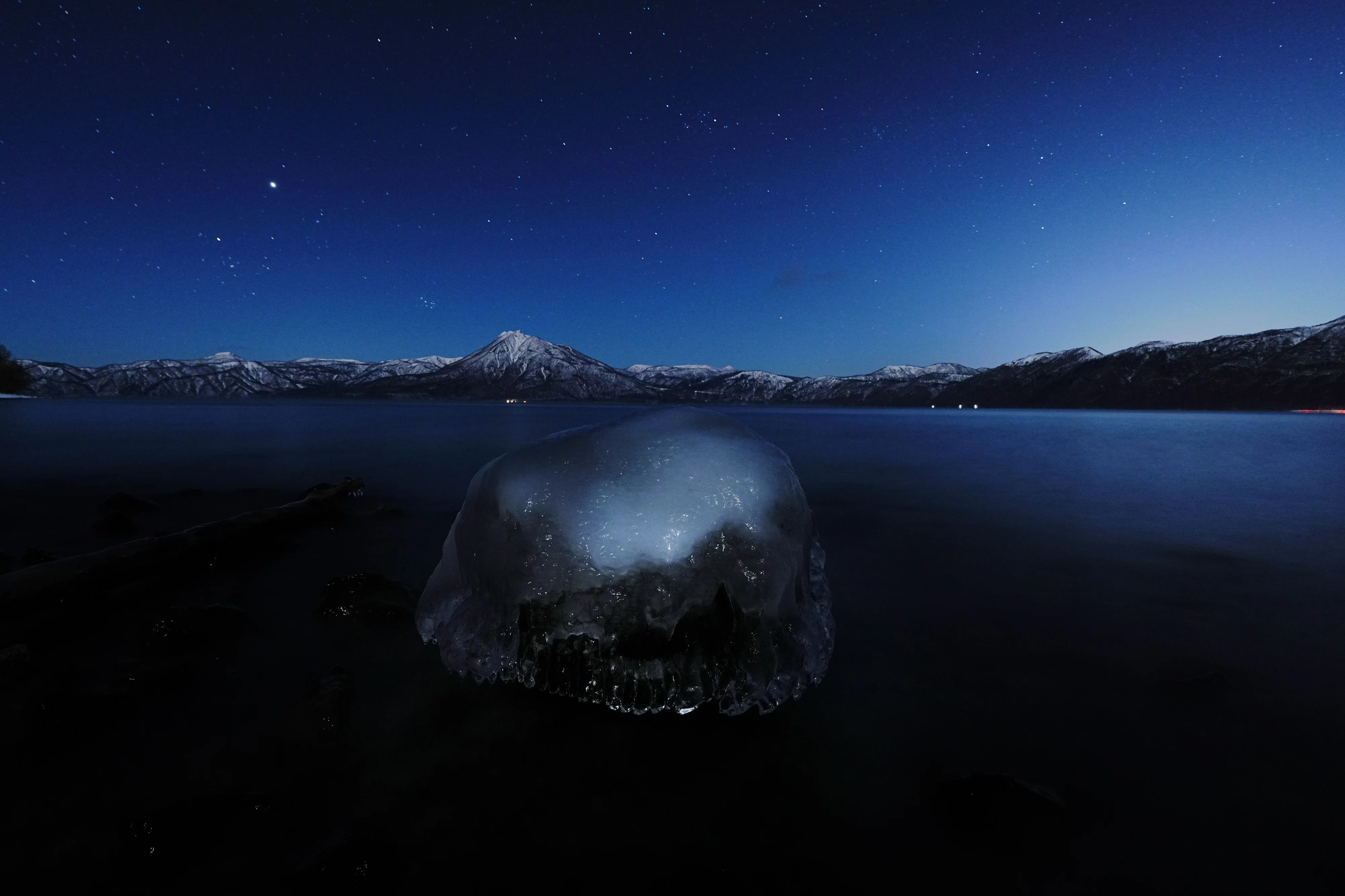 月夜の冬景色｜風景写真 四季の山旅