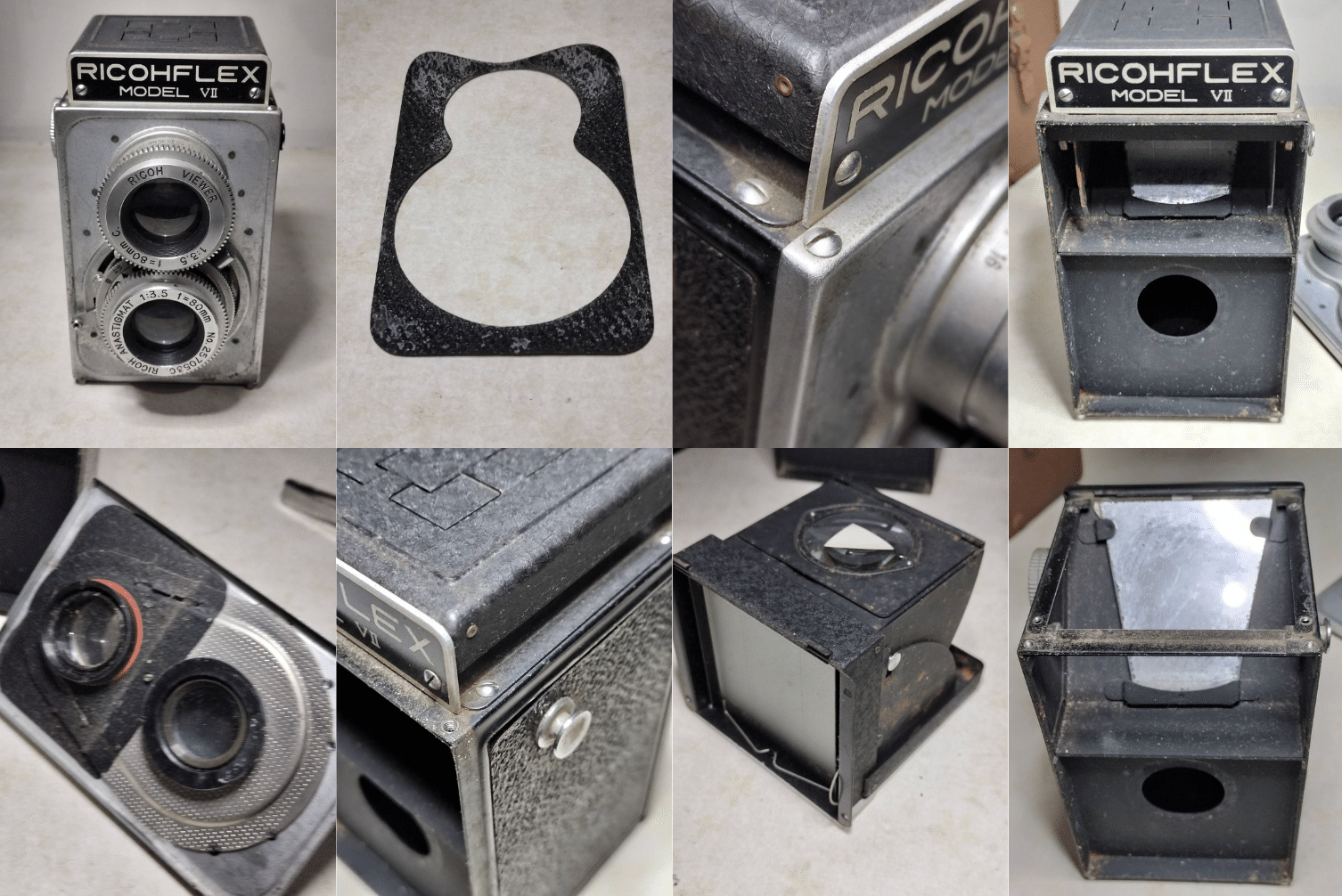 RICOHFLEX VIIs 動作確認済み 分解整備・清掃済み ふたたびリコーフレックスVIIsを分解する～撮影日記