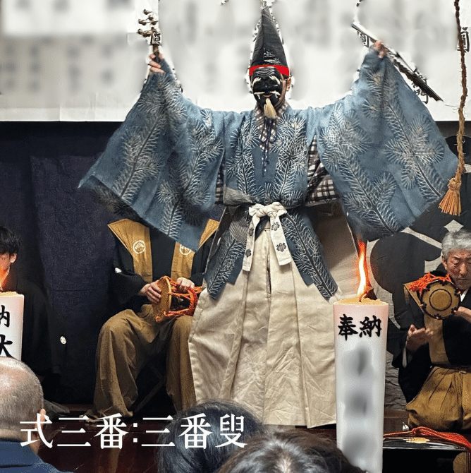 値下げ　丸に三つ柏　骨董　幕　能楽　神職 なーむくまちゃん工房 神楽鈴 板付き 十字形型 全長31cm 本