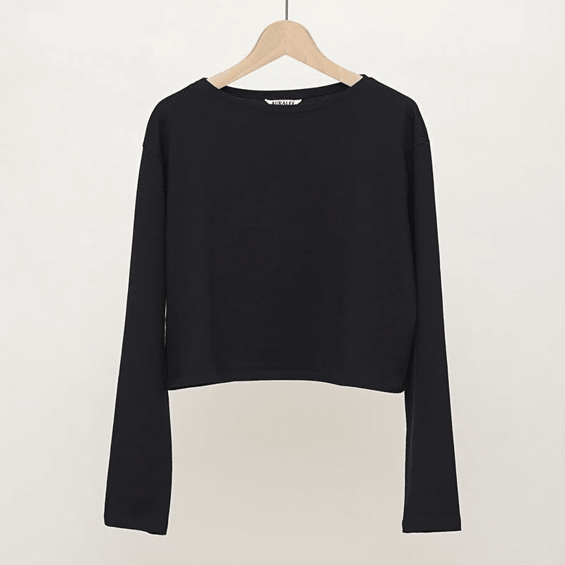 AURALEE】人気トップスPIMA COTTON JERSEY BOAT NECK P/O
