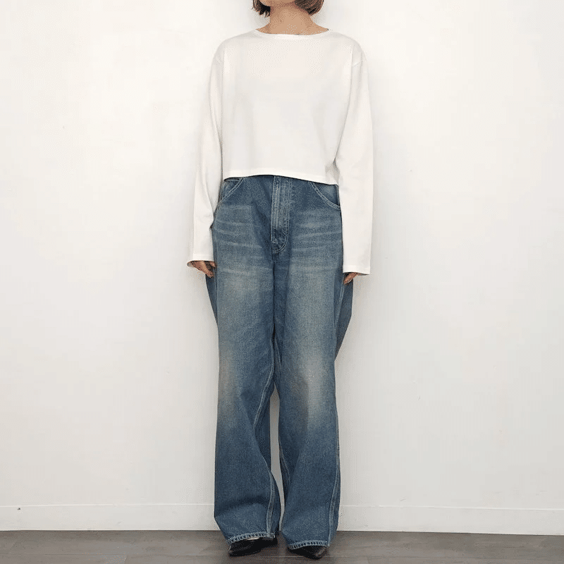 AURALEE】人気トップスPIMA COTTON JERSEY BOAT NECK P/O