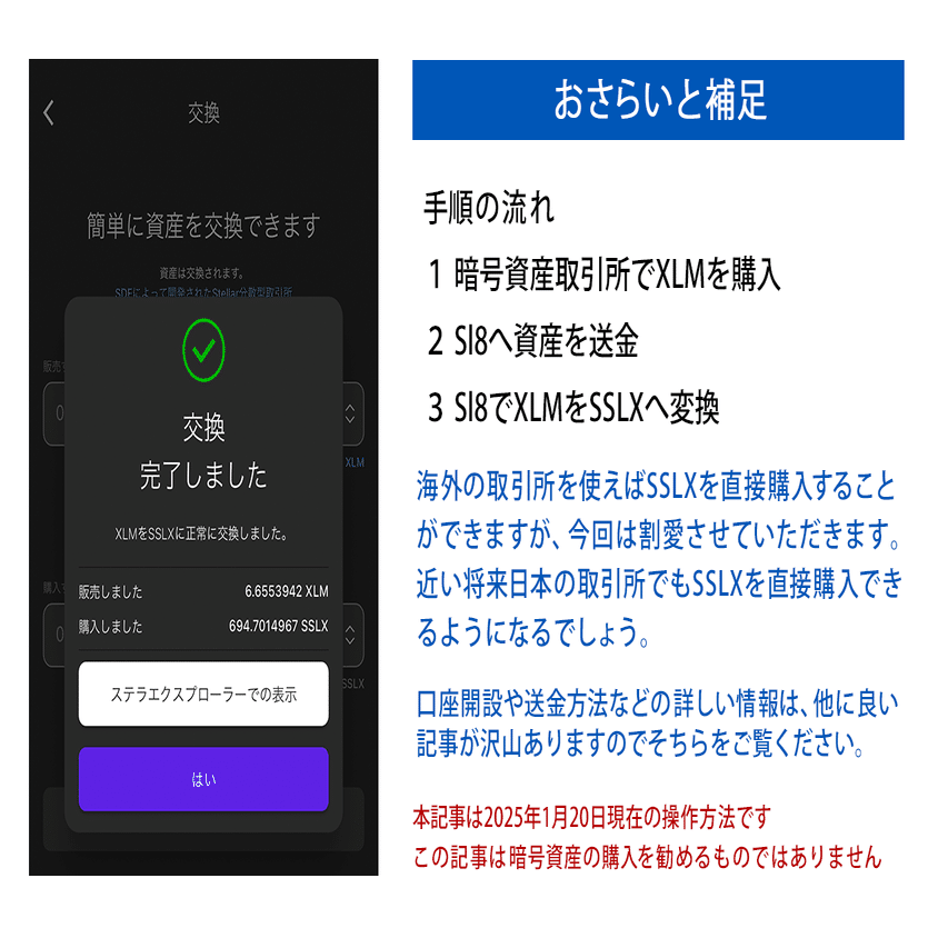 Sl8 のネイティブトークン SSLXの購入方法｜ワンパー