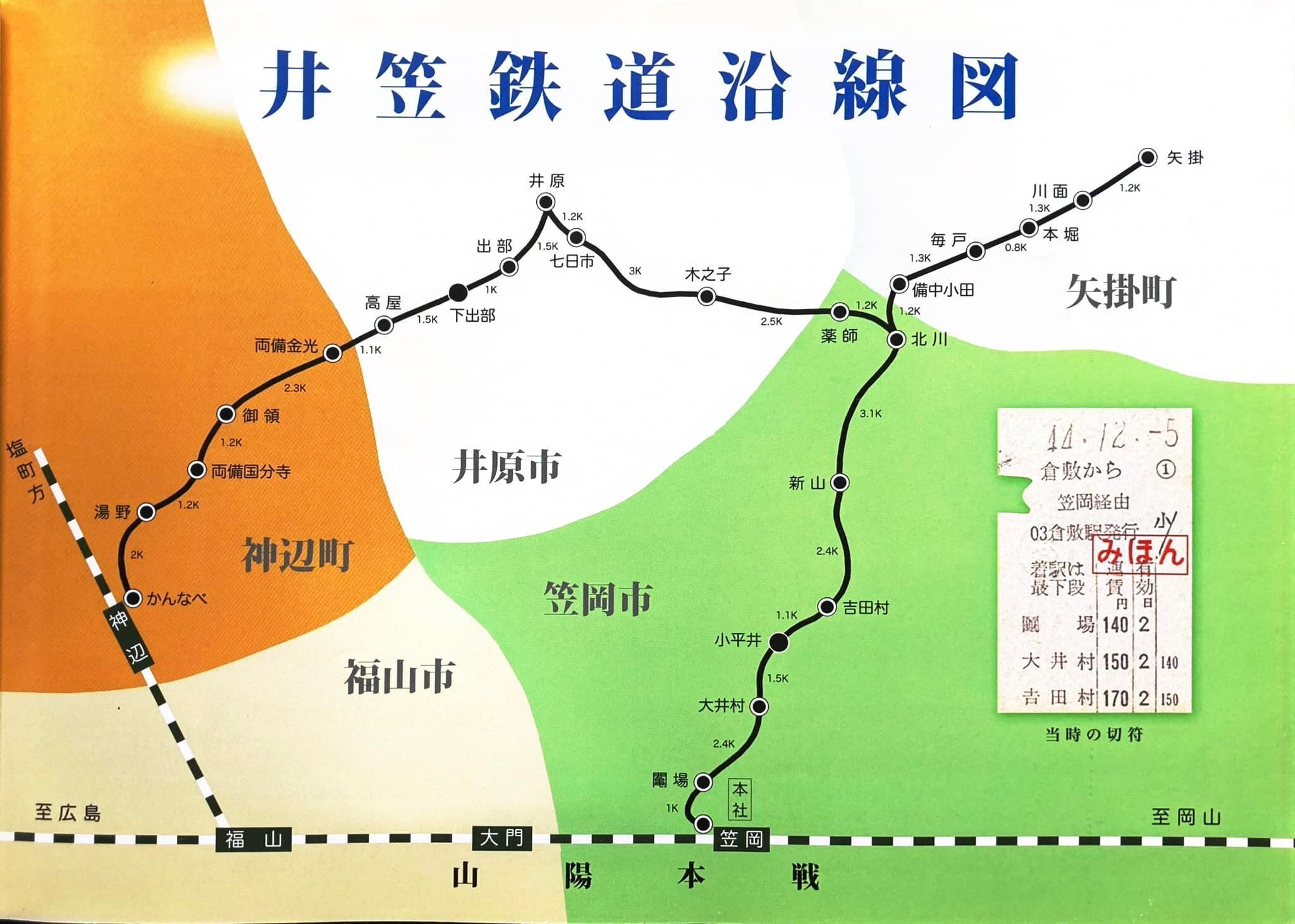 昭和46年廃線 岡山県 井笠鉄道 廃止記念 線路文鎮