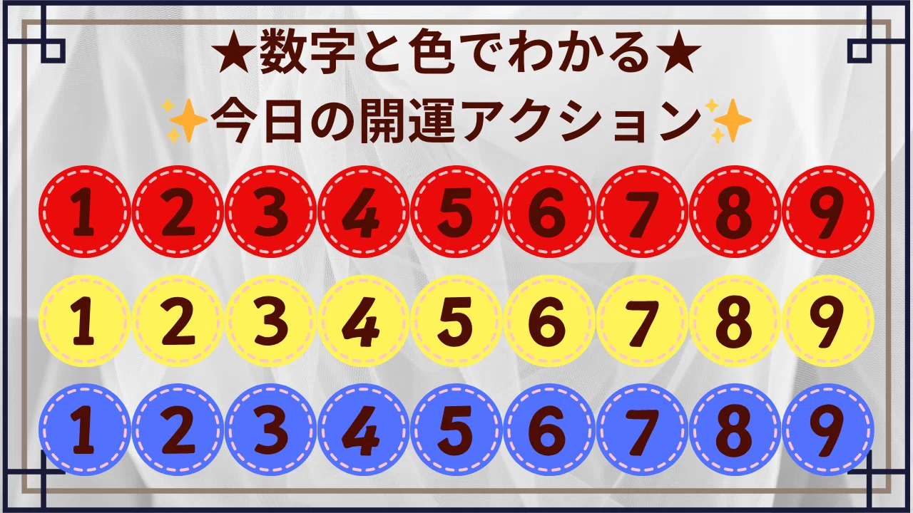 今日 の 数字
