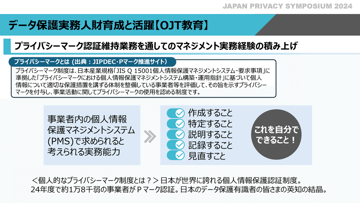データ保護人材の育成〜日本DPO協会プライバシーシンポジウムに参加し