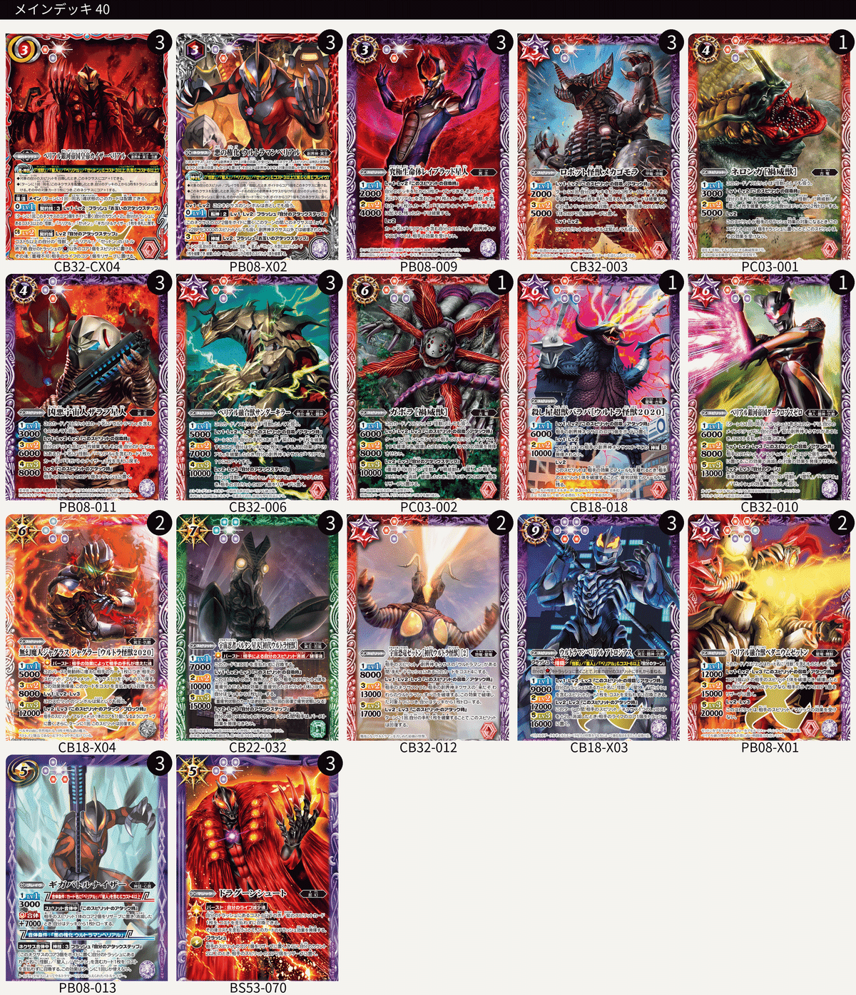 ウルトラマンカードゲーム 優勝デッキ ベリアル怪獣 ウルトラマンカップ準優勝】カイザーベリアル解説|ストラ
