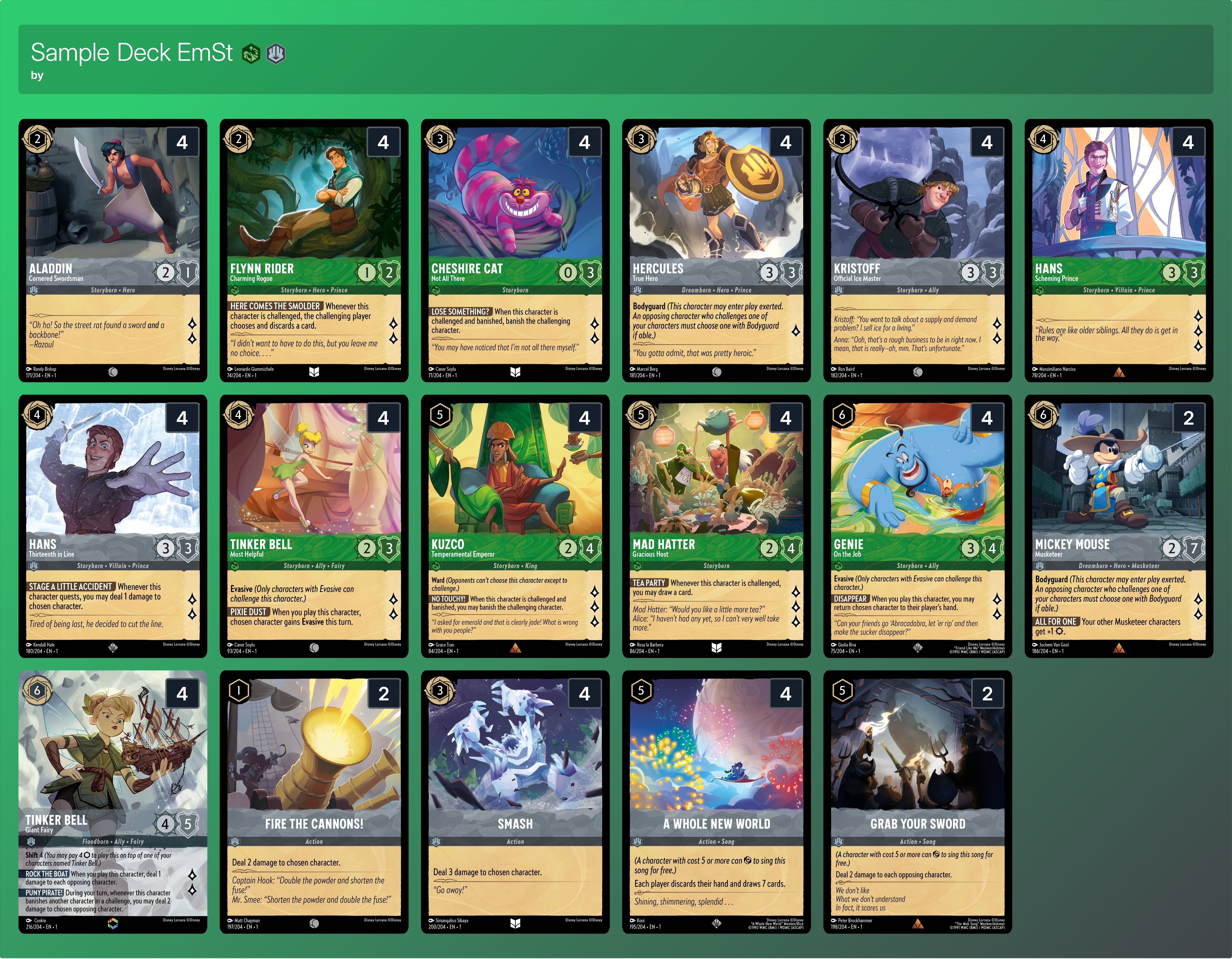 ディズニー・ロルカナ・TCG 日本語版 構築済みデッキ インク