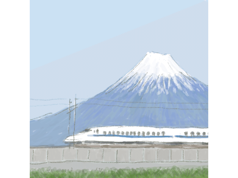スケッチ201日目「富士山」｜㌰㌿