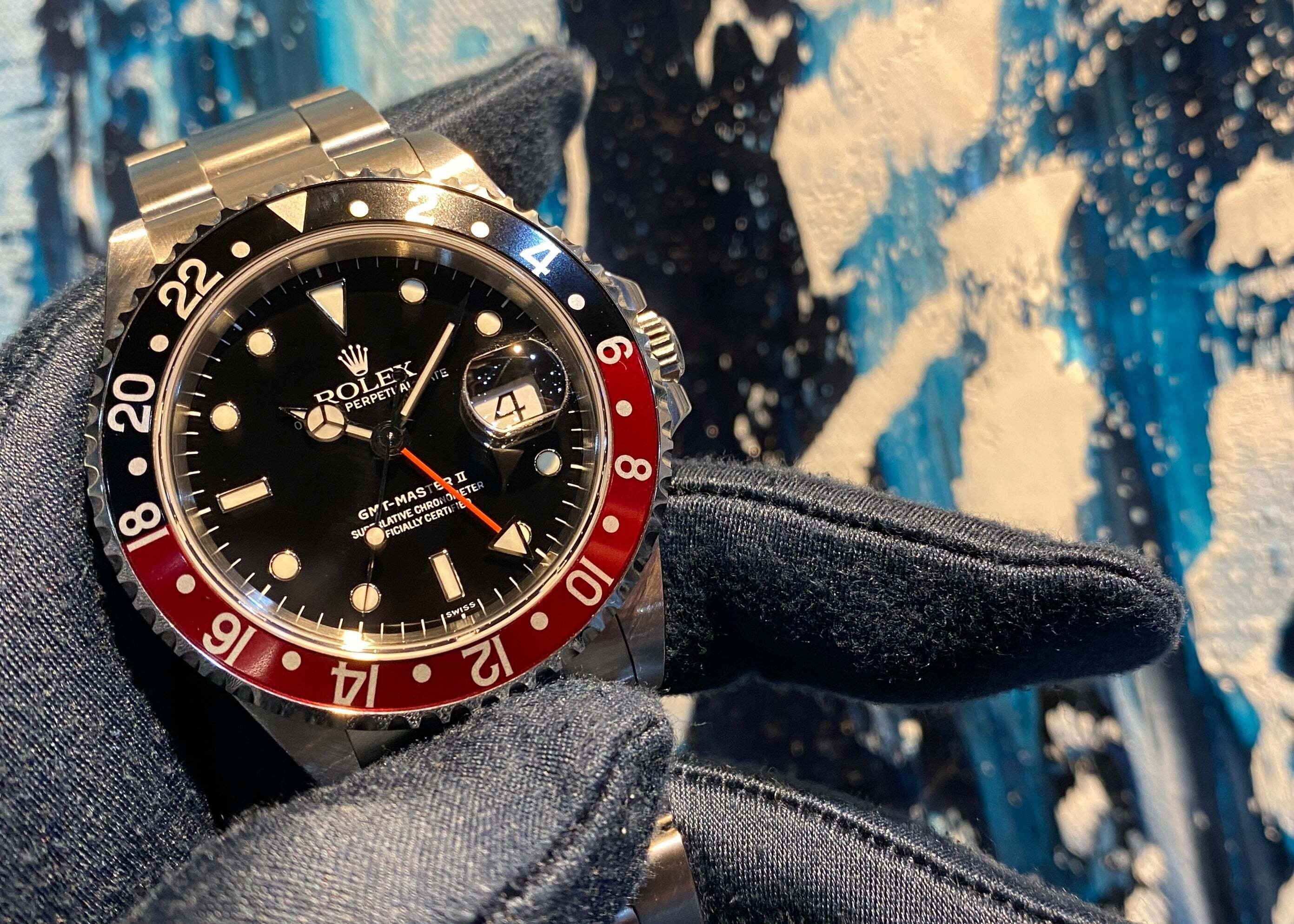 GMTマスター ロレックス GMTマスター Ⅱ ウォッチ：オイスタースチール＆イエロー