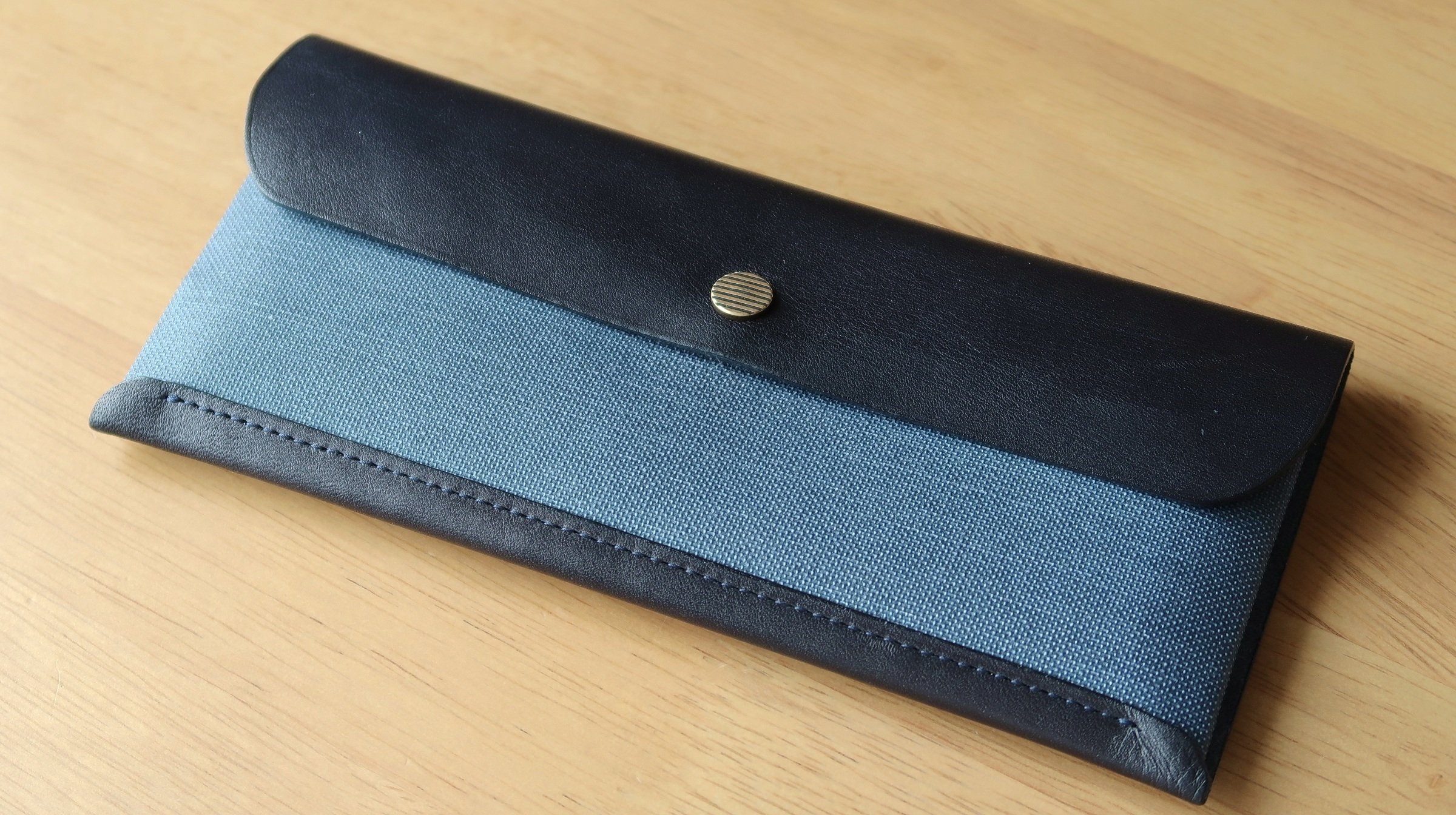 ポスタルコスナップペンケースNavy Blue ポスタルコ スナップ