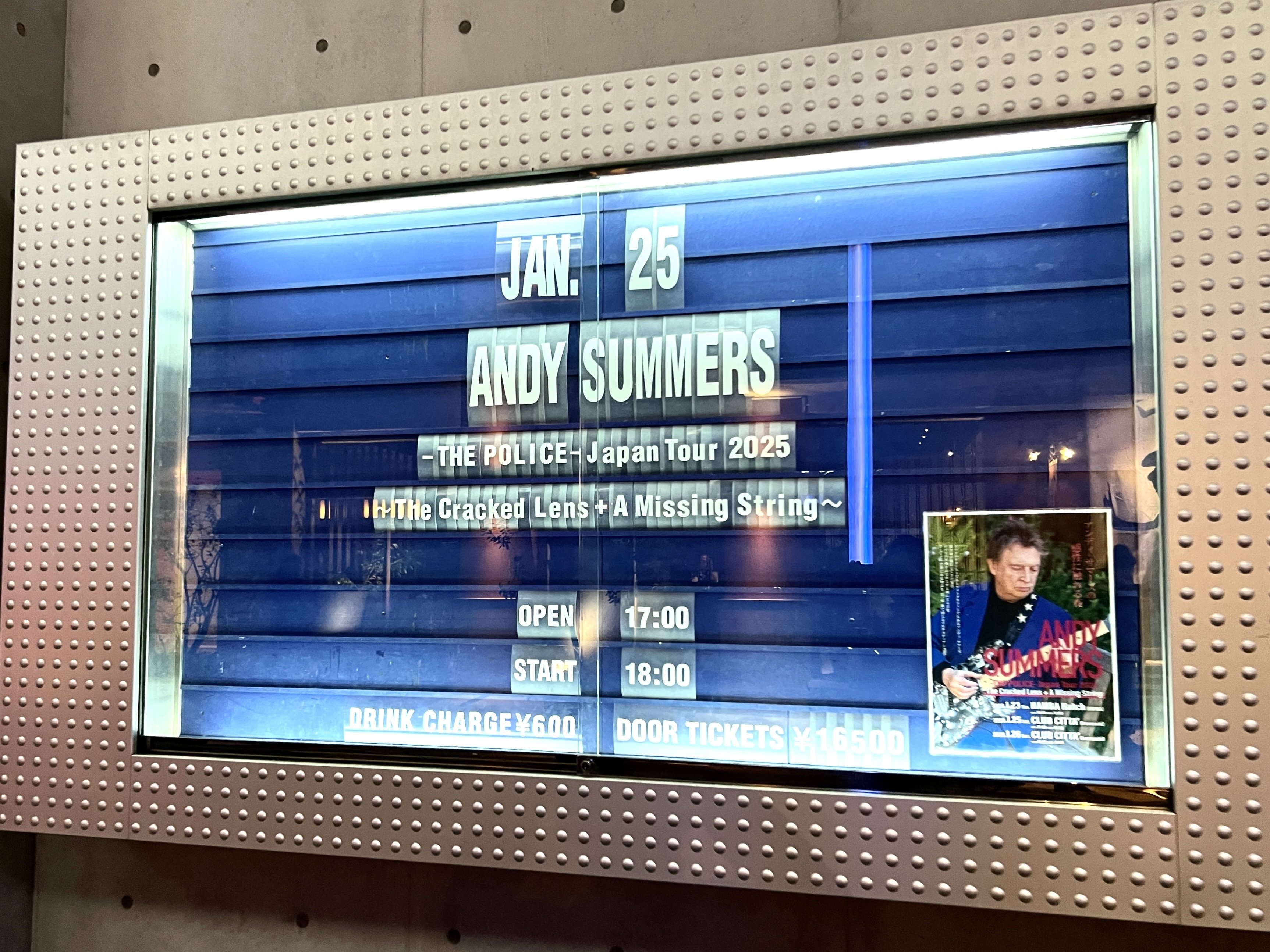 アンディ・サマーズ来日公演を見てきた〜ギターと写真のマリアージュ