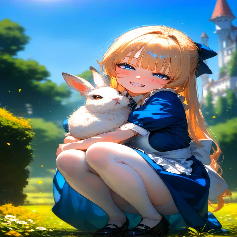 ご予約✦新作✦不思議の国のうさちゃんアリス・壁掛けタイプ…ブリザーブド 創作男女人外♂×人間♀ Alice's Bunnies 20P (Full color) digital