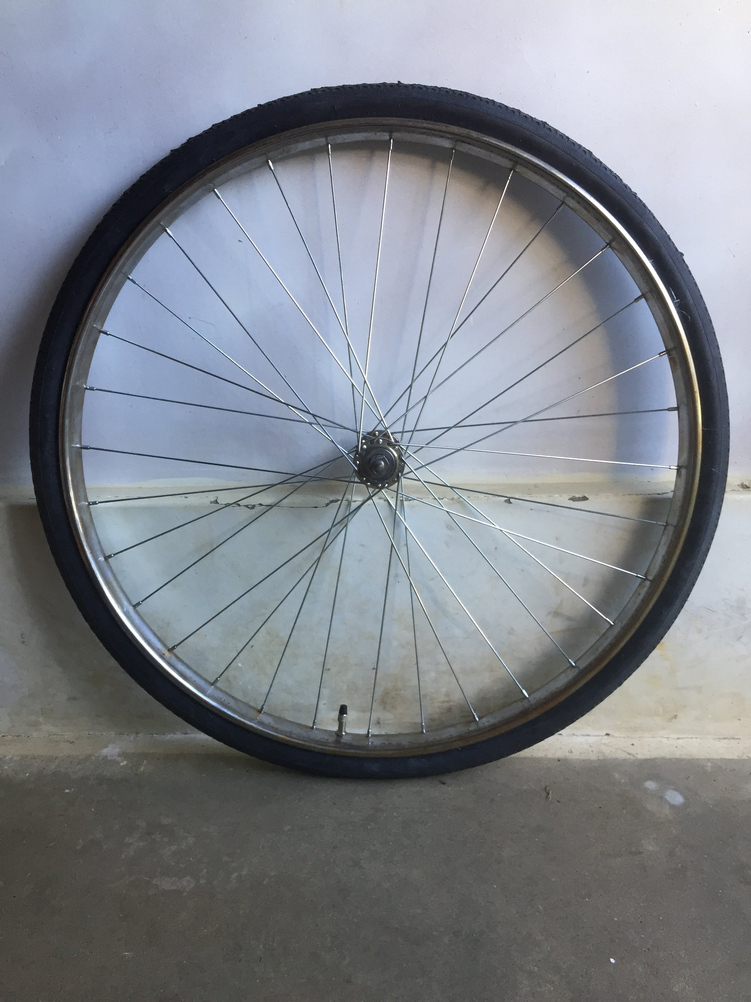 BEホイール　メッキ品　ミリオン　26　3/4タイヤ　リアギア　ブレーキドラム　付き 共和ミリオン タイヤ 26の通販