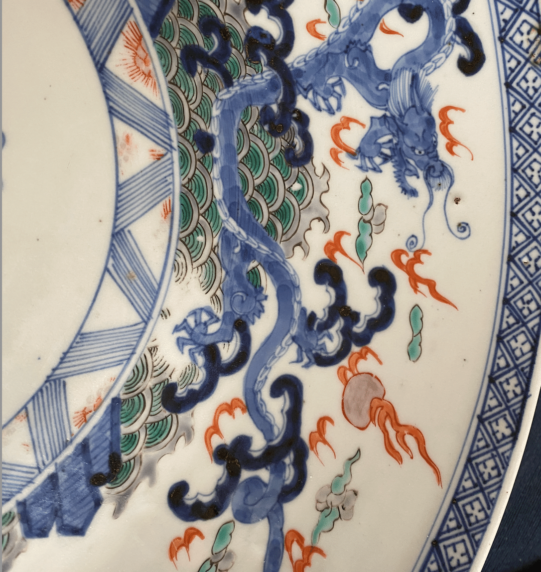 龍と鳳凰の大皿｜山林