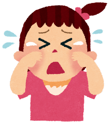 いらすとや　泣いている女の子のイラスト