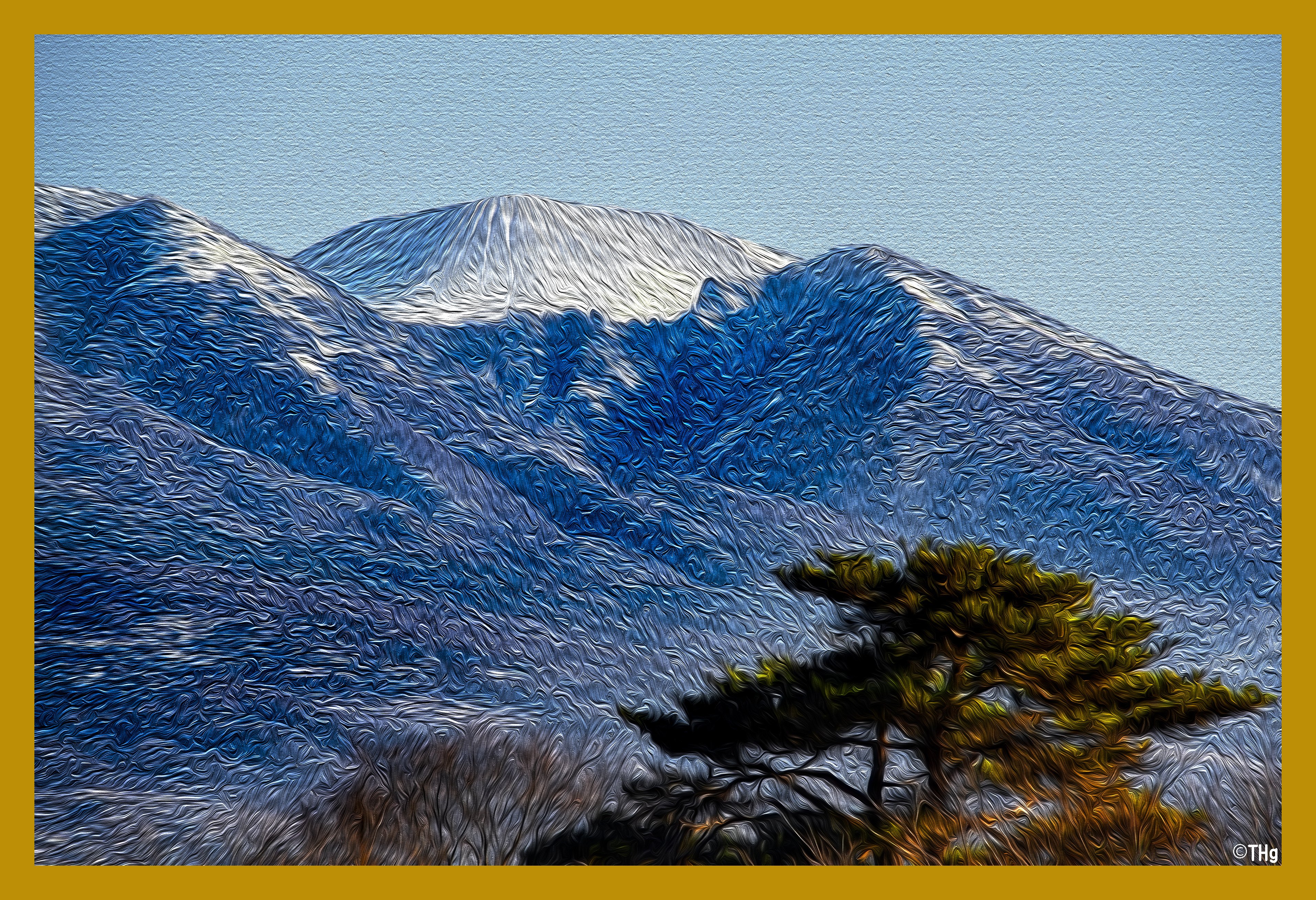 【絵画】【初秋浅間山】 浅間山図屏風 文化遺産オンライン