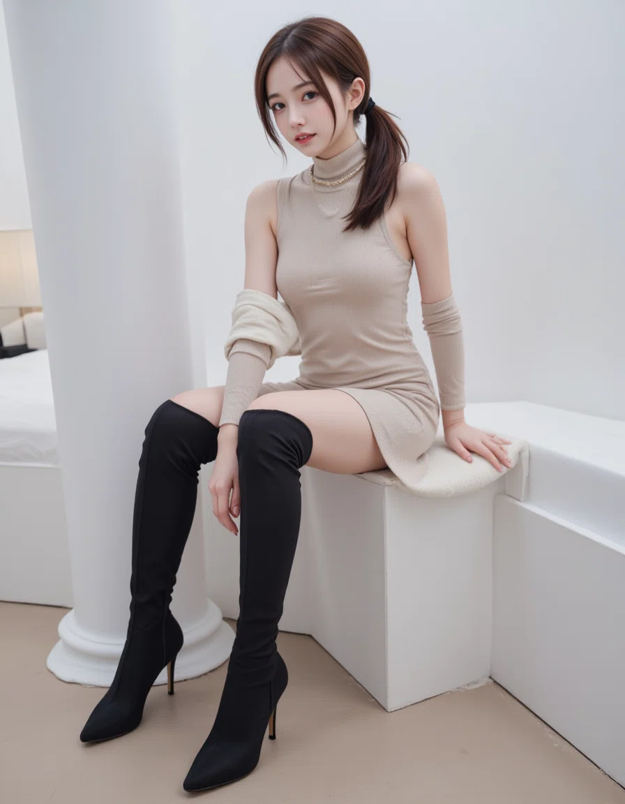 シンプル＆セクシー♡大人可愛いタートルネックタイトニット