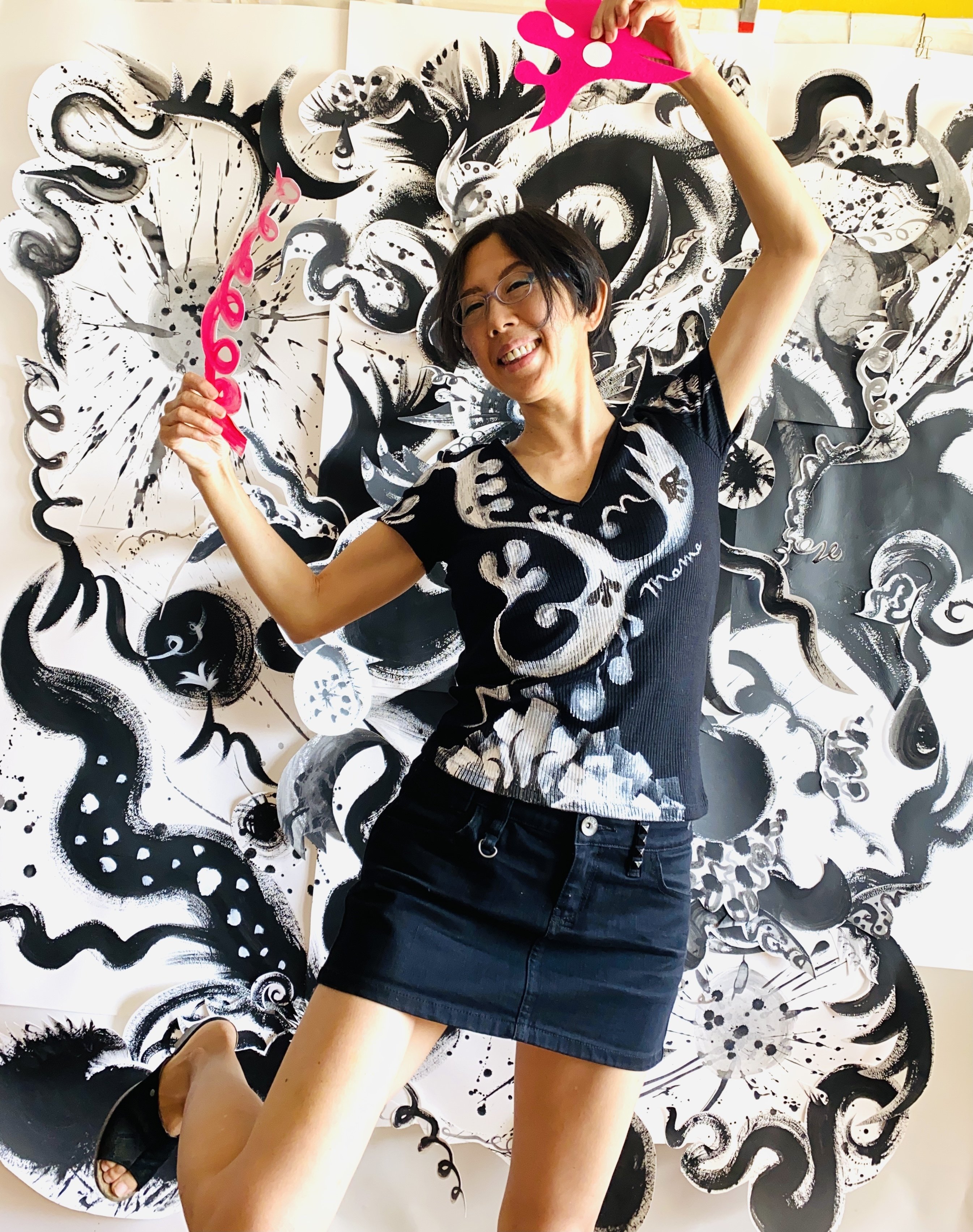 絵画 momorin ももきみどり展2025／作品45｜Momo Quimidori