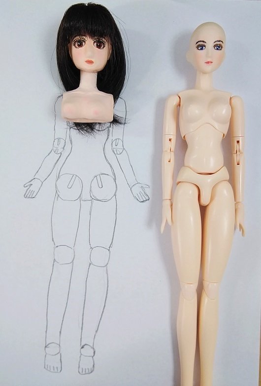 初めて「球体関節人形」を作った話｜doll-modeler3