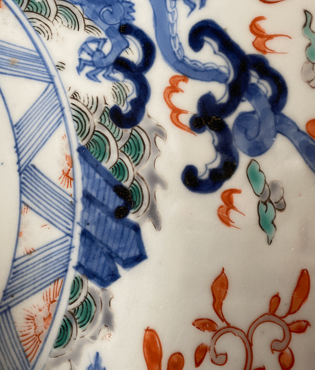 龍と鳳凰の大皿｜山林