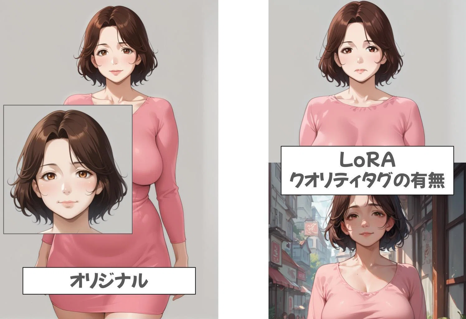 LoRAとクオリティタグの関係｜Katsushiro Koizumi