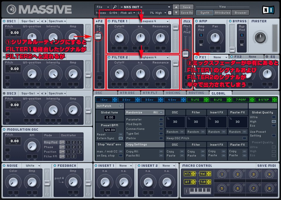WMD SSF S.P.O. モジュラー アッテインバーター　オフセット シンセ シンセサイザー デジタル化で追加された機能（1）OSC <8