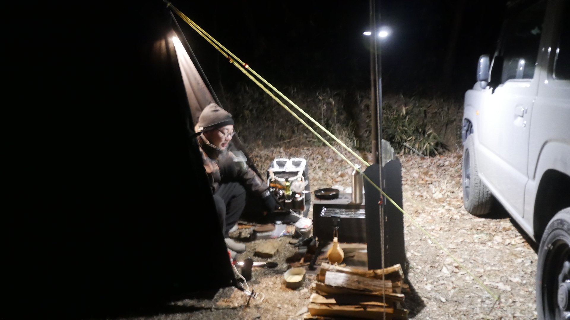 栃木県DIY未完のキャンプ場】今週末のキャンパーさん1/25,26 No.107