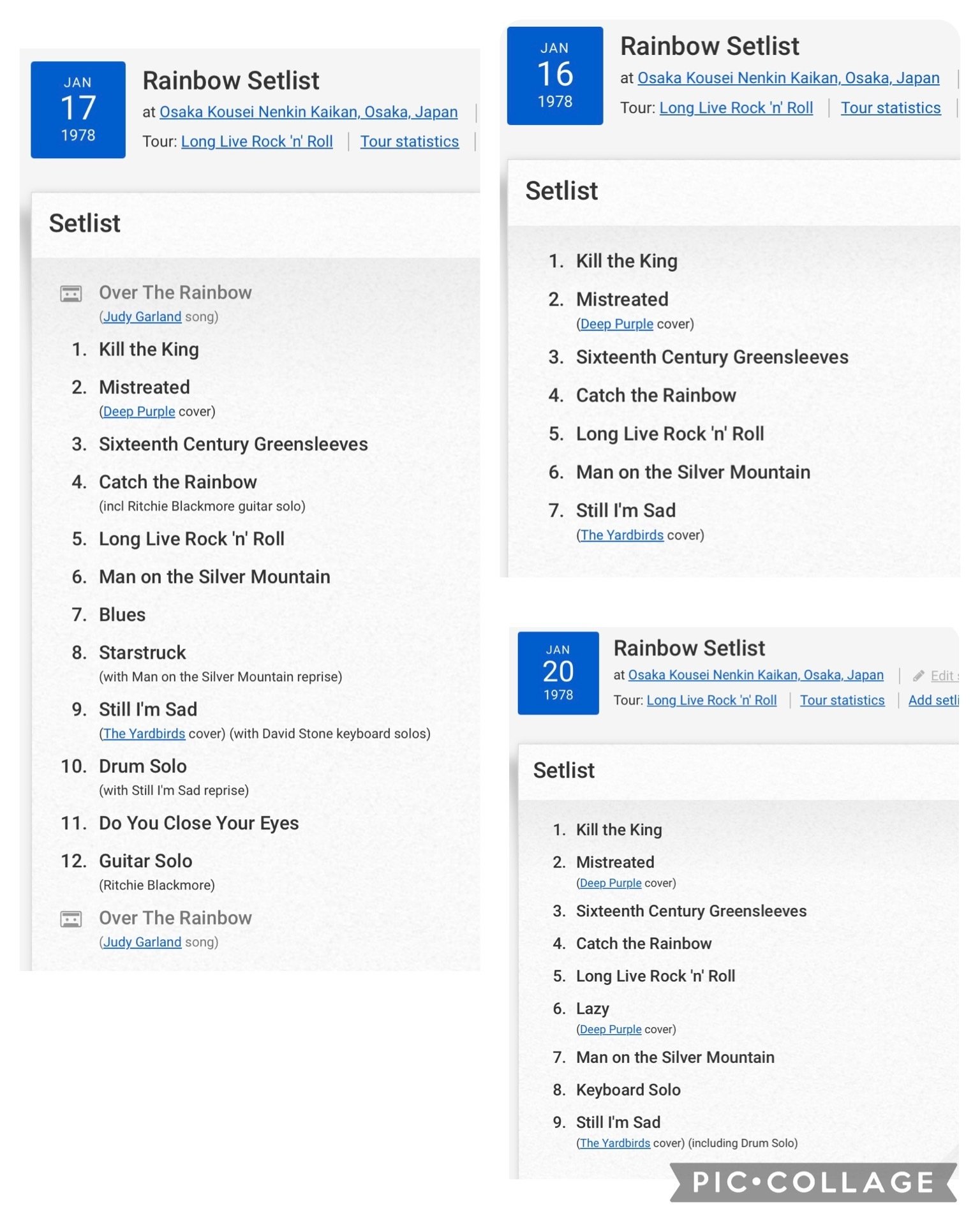 ライブの記憶（7）〜リッチー・ブラックモアとレインボー｜bowlane