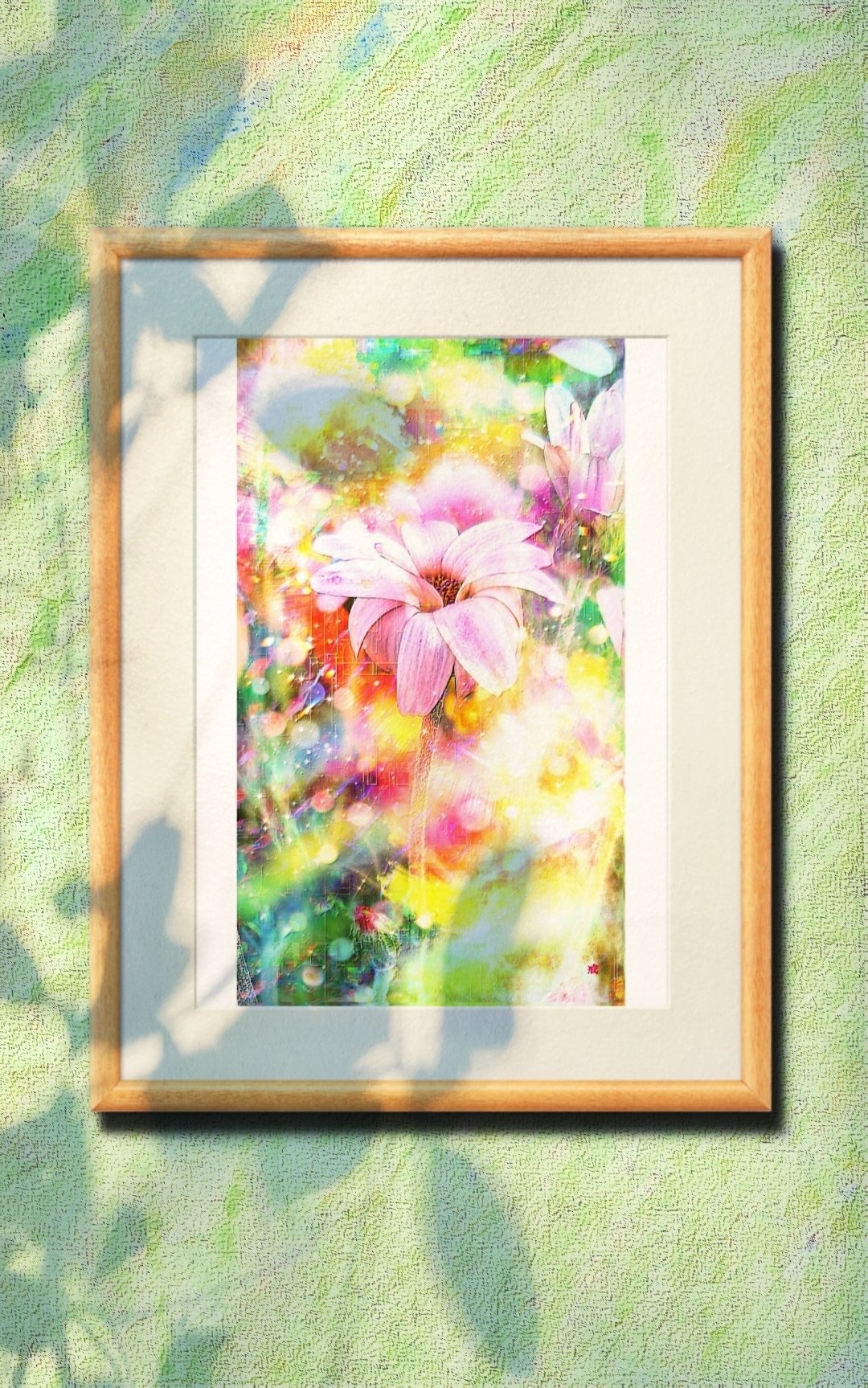 ヒーリング絵画＊光花　Be the shining flower　金運注目　紫 ヒーリング絵画＊光花 Be the shining flower 金運注目 紫