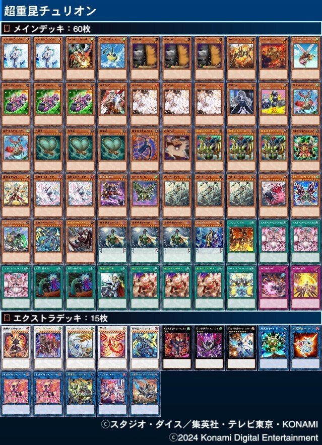 遊戯王　大量デッキ 遊戯王MD】超重昆チュリオン【デッキ解説】｜展開虫