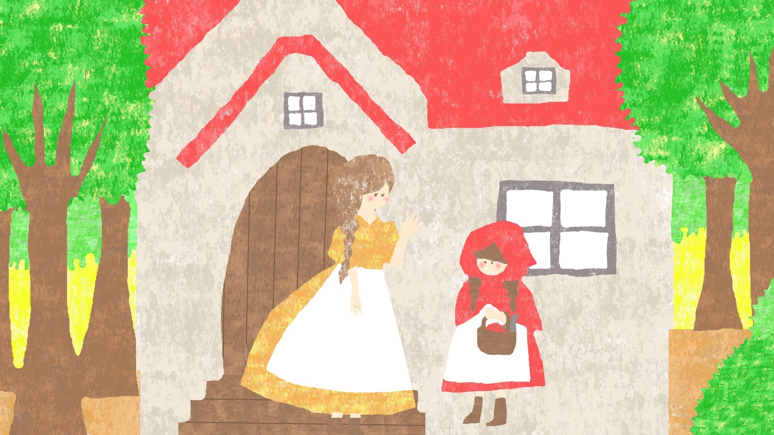 赤ずきんちゃんの絵本の世界♪｜絵本イラストレーターめぐてぃん☺︎