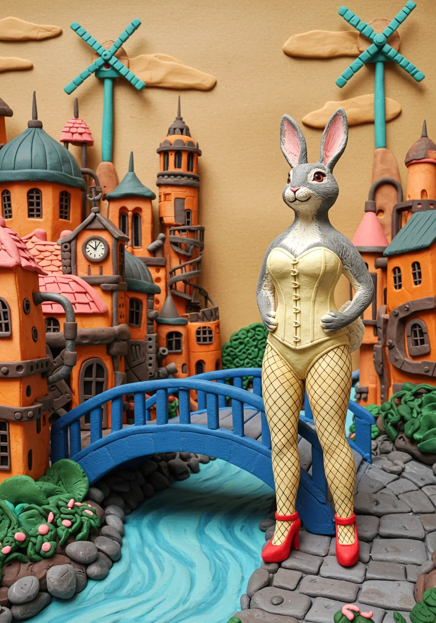 Anthropomorphic Rabbit, 17th Century @Image Creator & ImageFX + Prompts ...