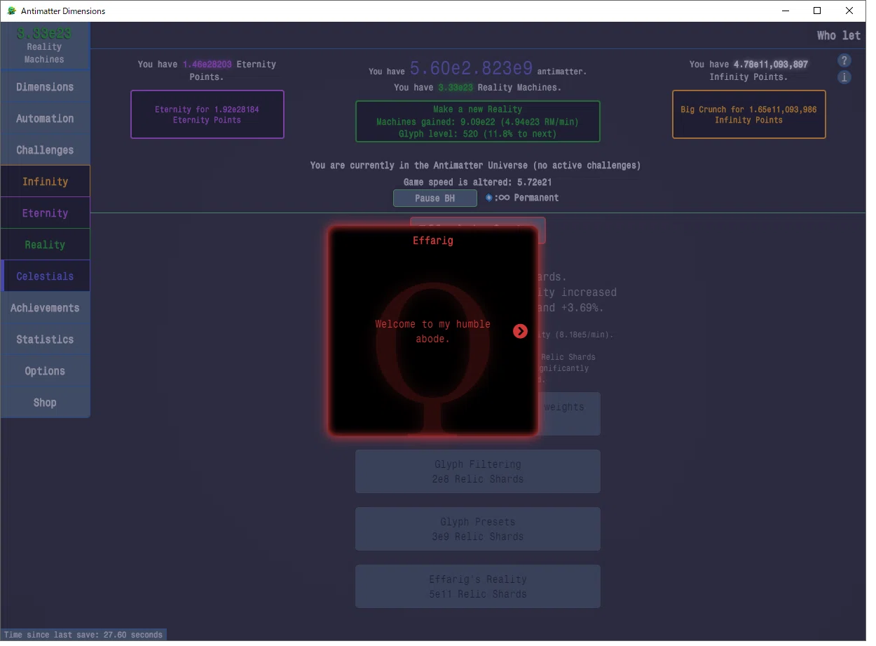 Antimatter Dimensionsグリフおすすめ厳選と攻略法