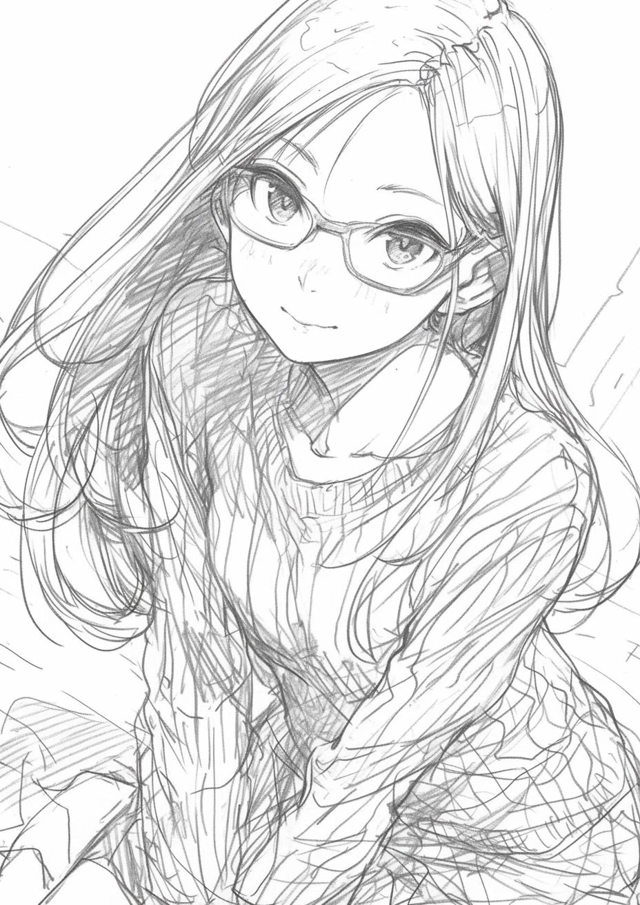 プロンプト付き】AIイラストの表現力、半端ないって！【鉛筆画編】｜黒