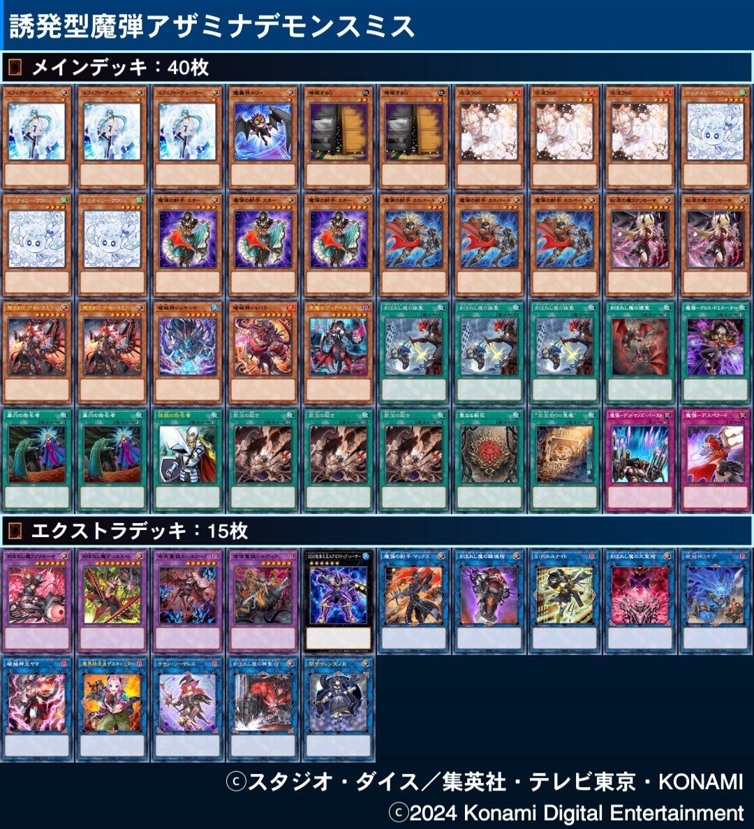 大会優勝構築 魔弾デモンスミスデッキ 魔を刻むデモンスミス 魔