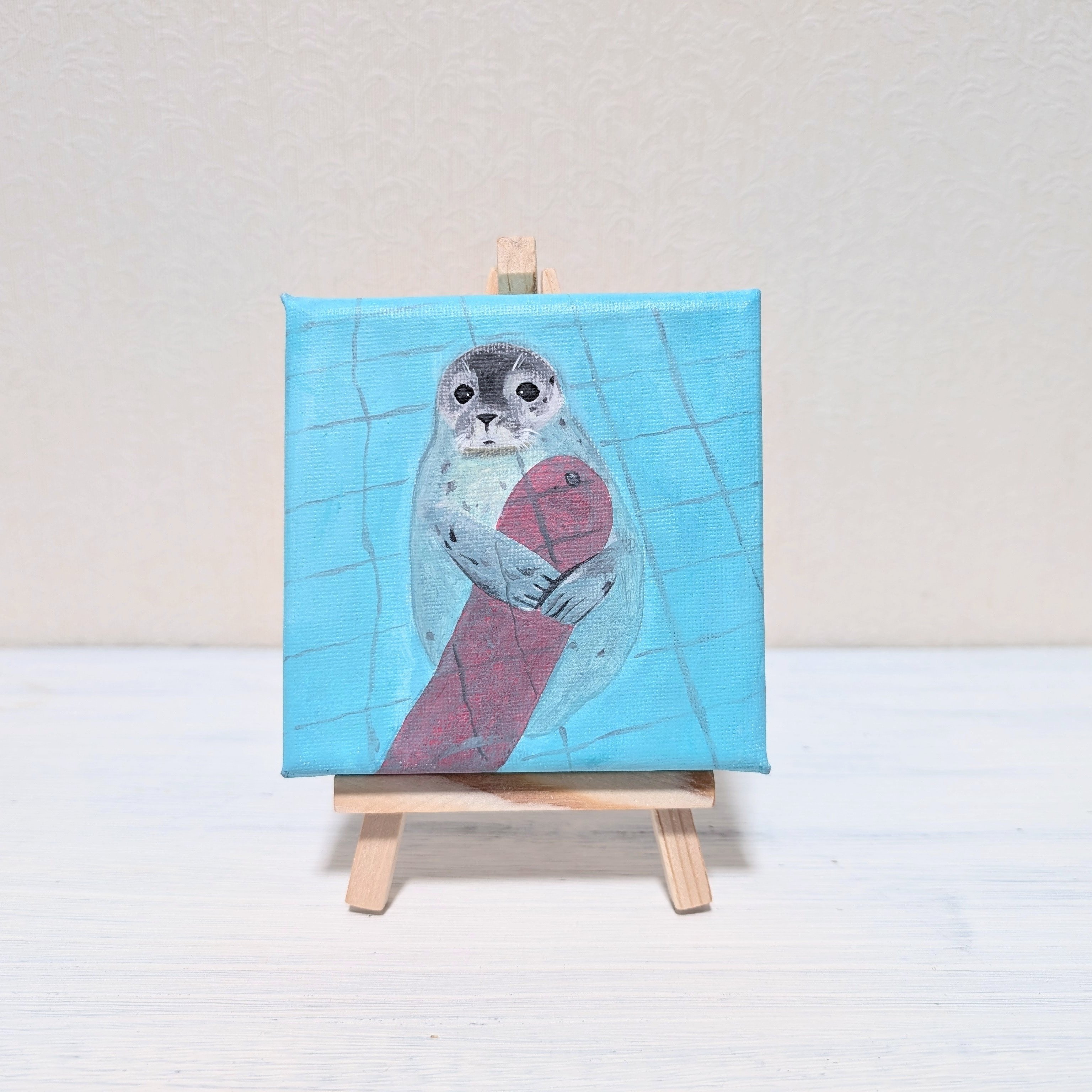 アザラシ（アクリル画）｜Monaアート