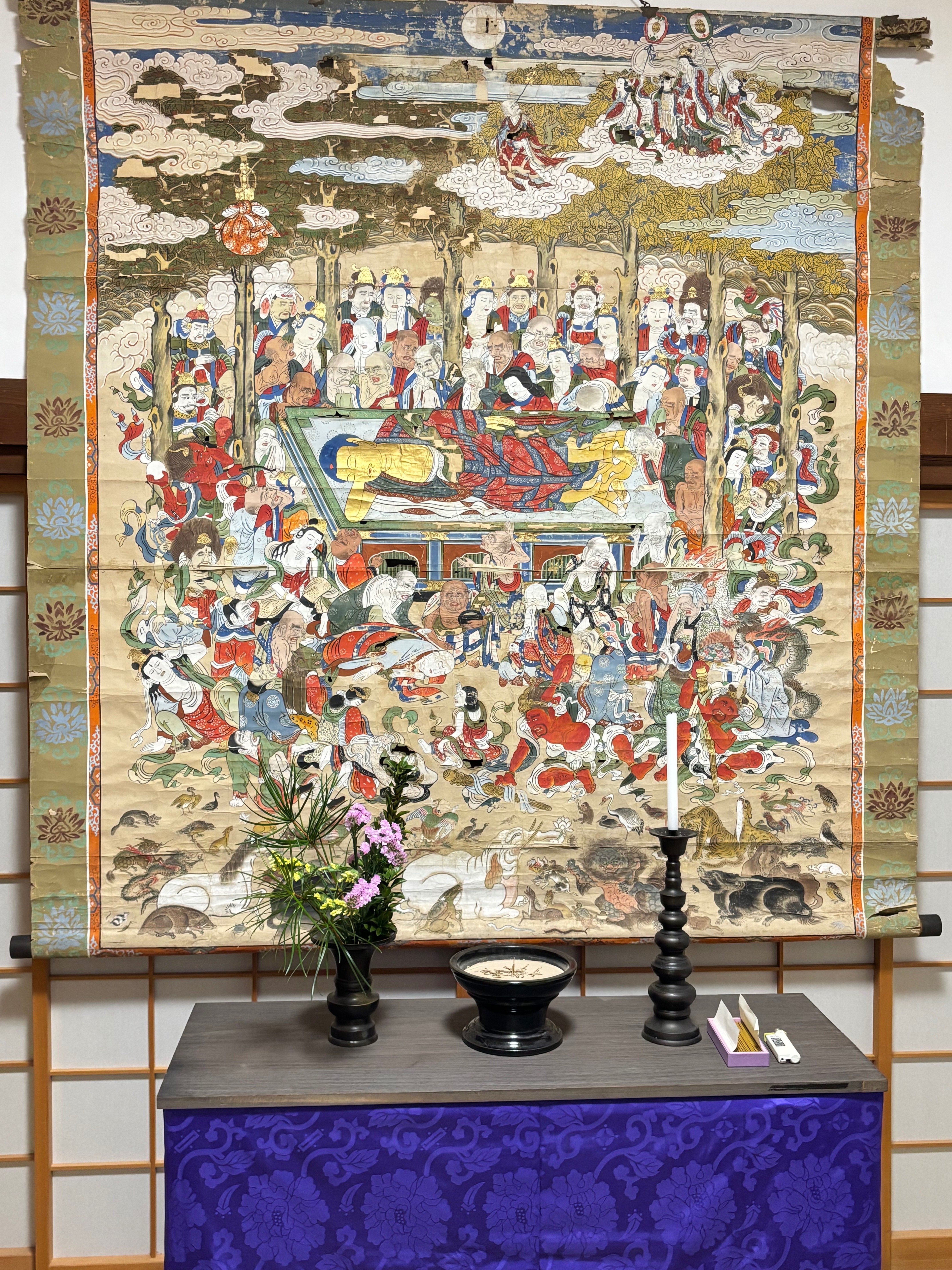 そういえば、お釈迦さまにも命日はあるよね、を『涅槃図』という